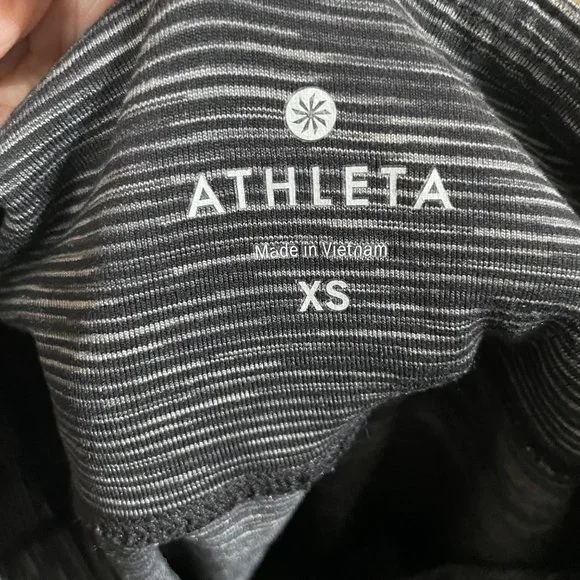 Athleta Energy Chaturanga Black Space Dye Cropped Legging Pant XS - Picture 11 of 12